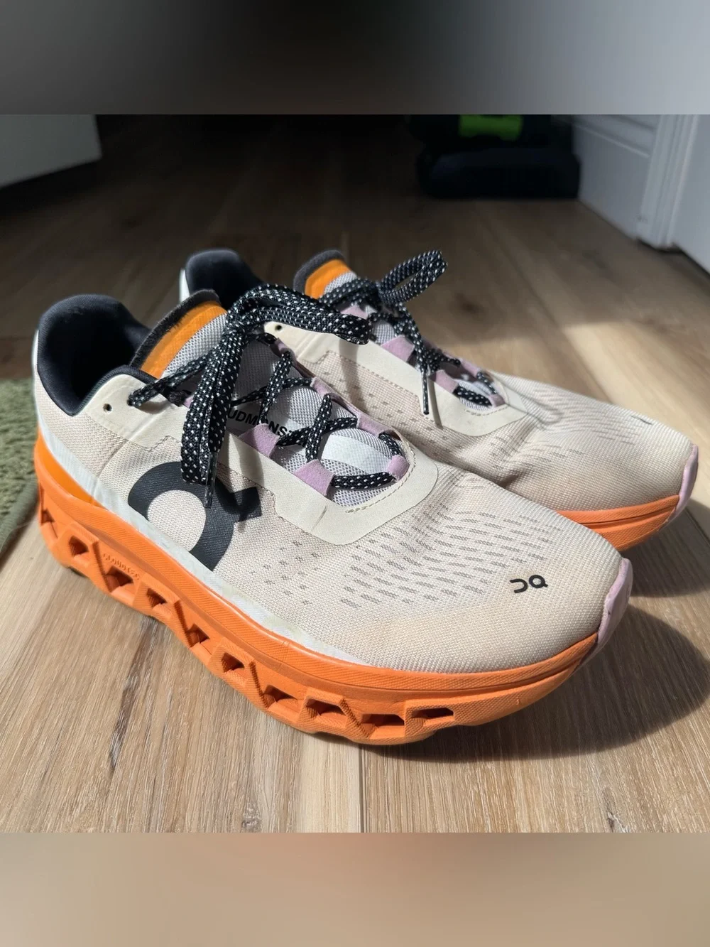 OnCloud Running Shoes in Cream, Orange, Black and Pink